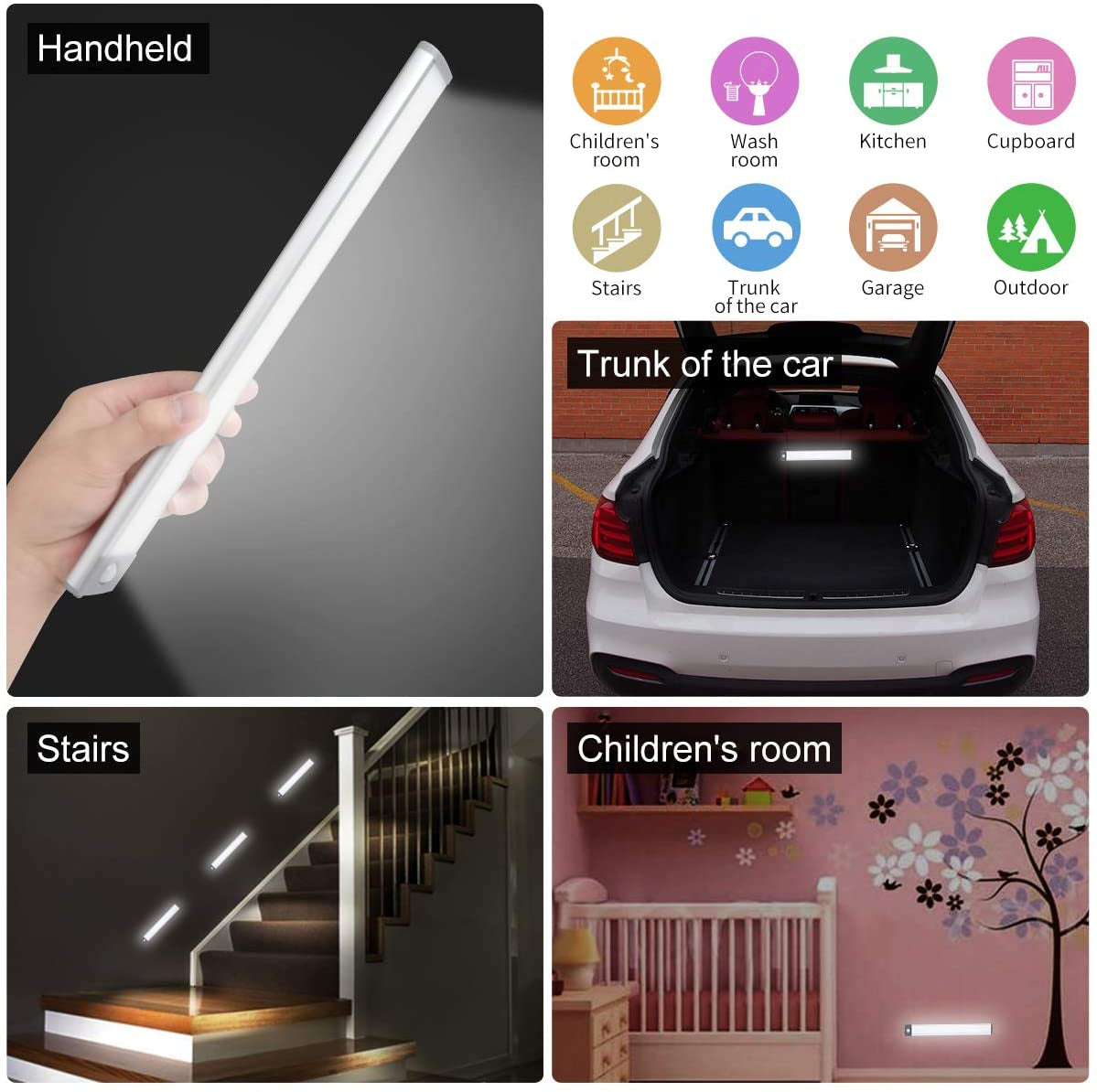 The Glow Motion-Sensor Cabinet Light – Rechargeable LED Bar