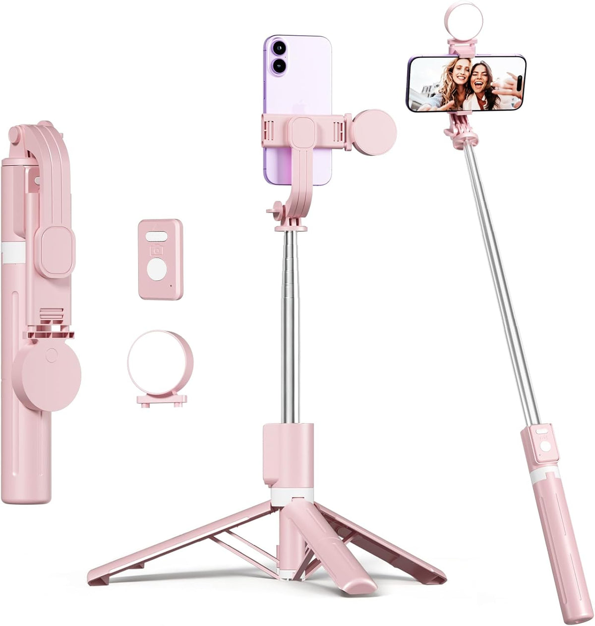 The Wander Selfie Tripod – Extendable Phone Stand with Remote & Light