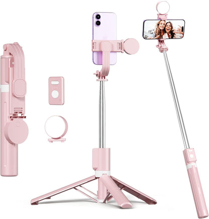The Wander Selfie Tripod – Extendable Phone Stand with Remote & Light