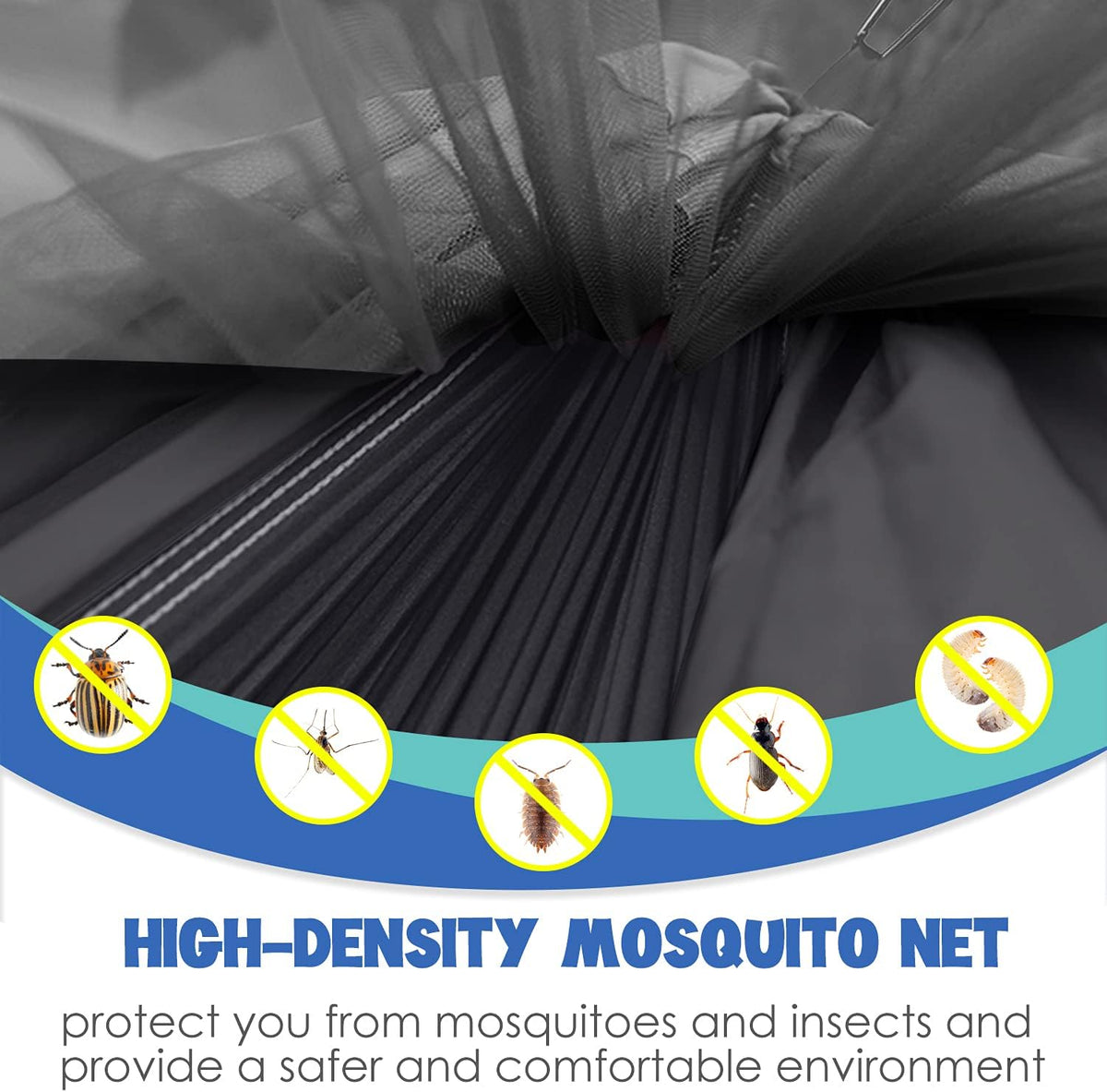 The Hideout Camping Hammock – Double Hammock with Bug Net