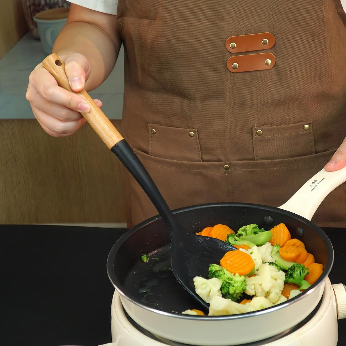 The Hearth Utensil Set – 4-Piece Silicone & Wood Spatulas