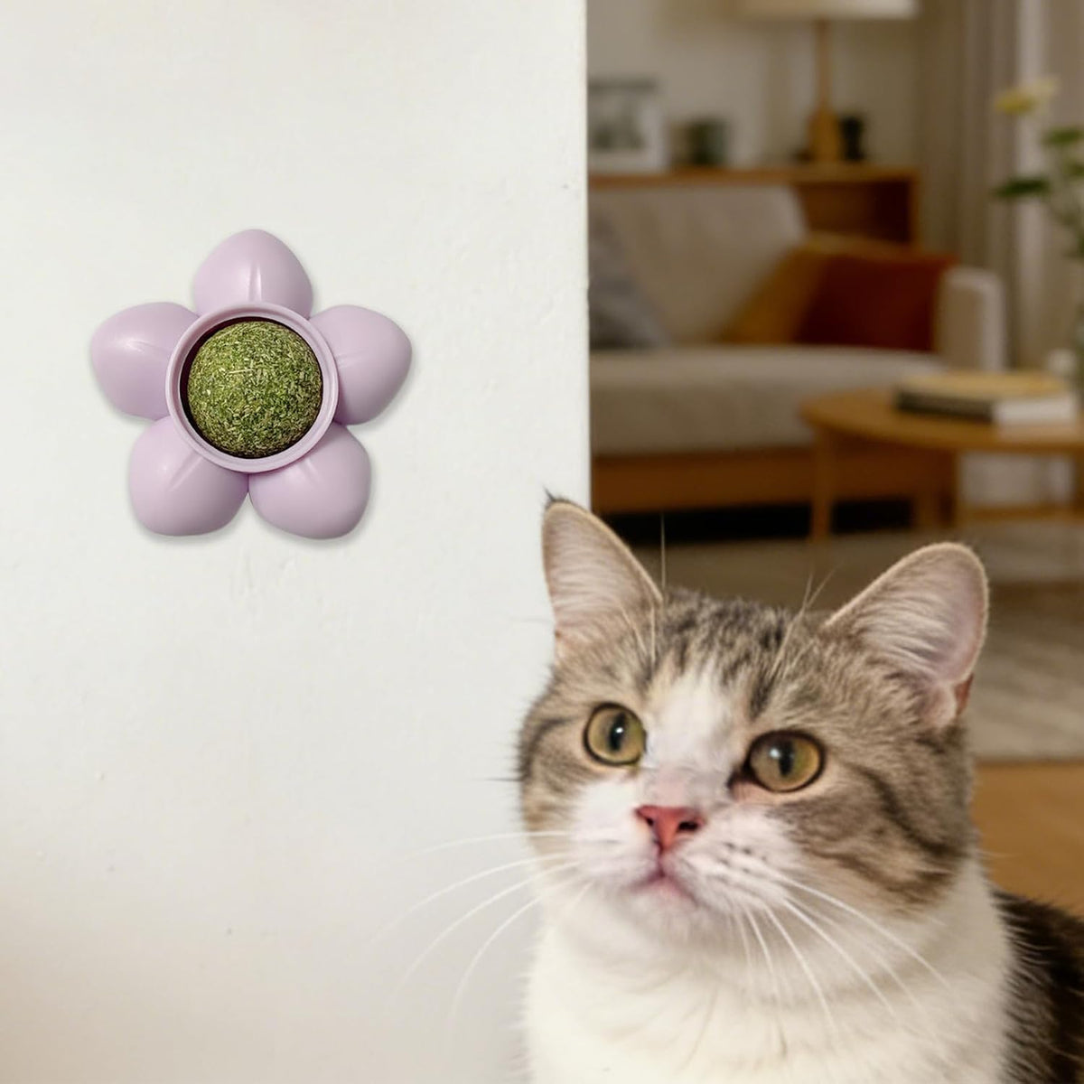 The Spin & Purr Catnip Ball – Self-Rotating Wall Toy for Cats