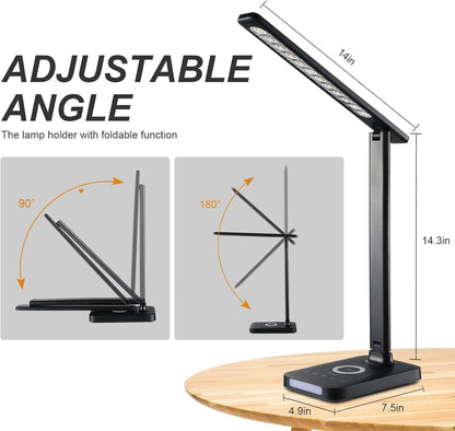 The Focus LED Desk Lamp – Dimmable with USB Charging Port