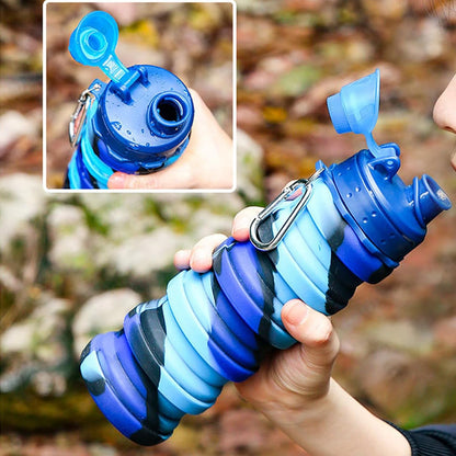 The Fold & Go Water Bottle – Collapsible Silicone Travel Bottle