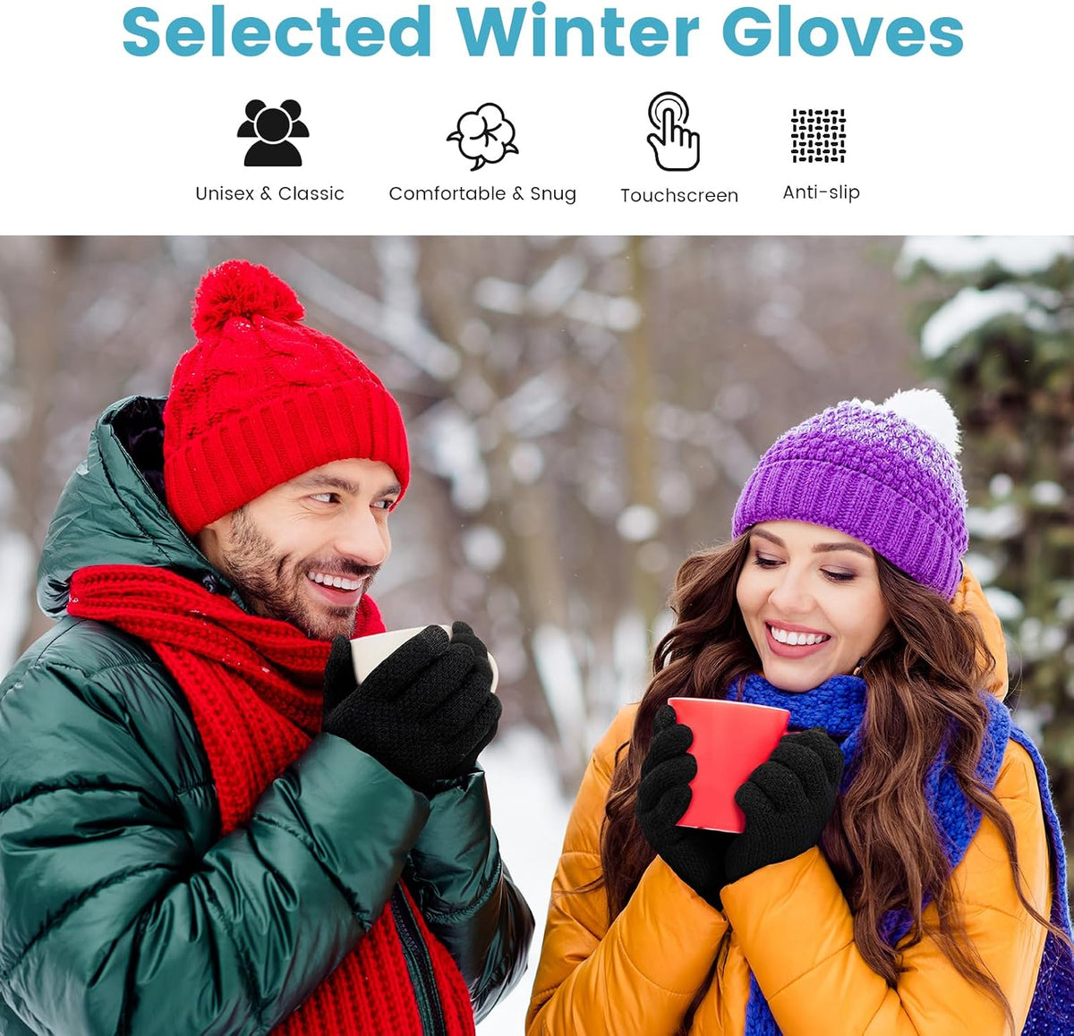 The Commuter Touchscreen Gloves – Thermal Knit Winter Gloves