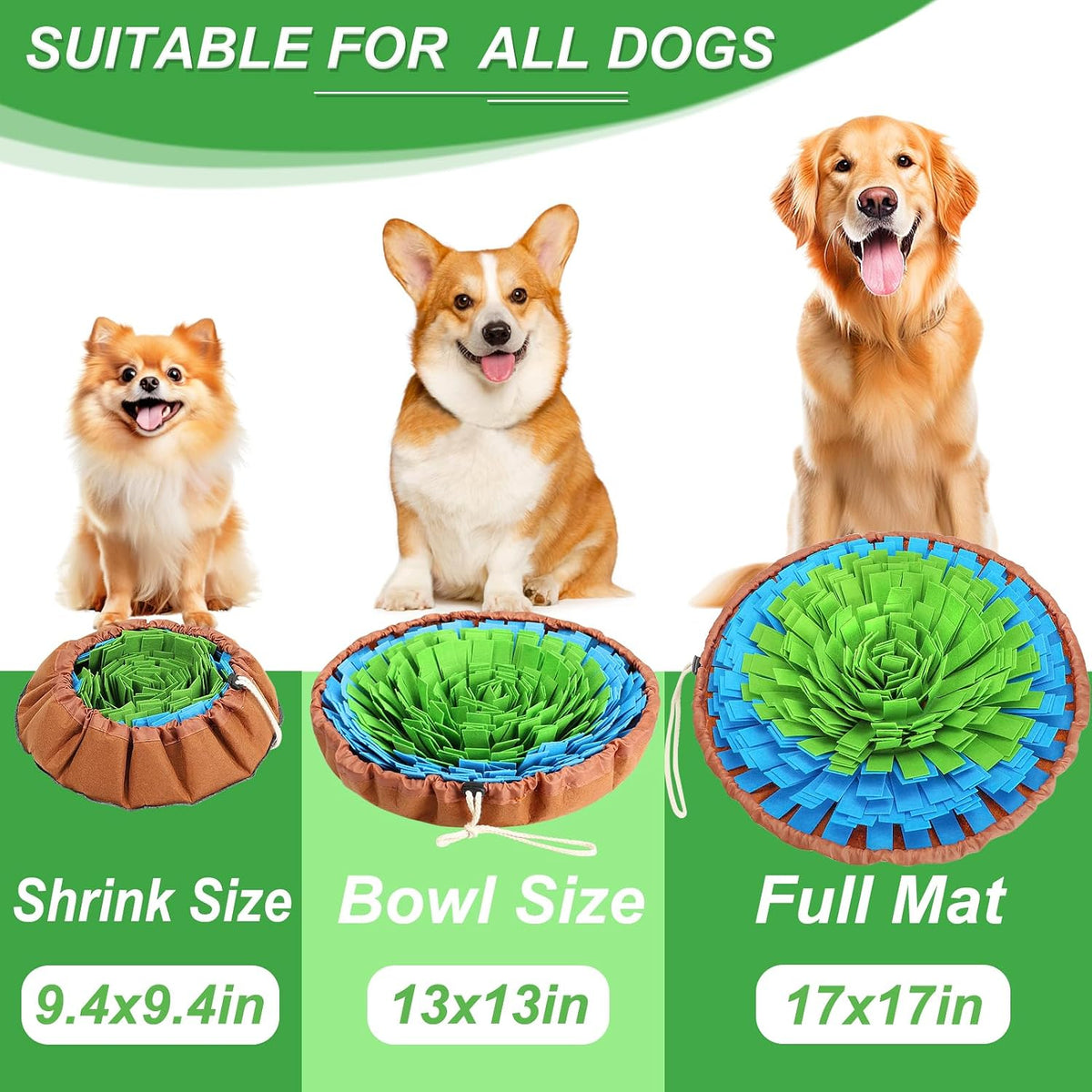 The Sniff & Seek Snuffle Mat – Nose Work Feeding Mat for Dogs