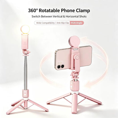 The Wander Selfie Tripod – Extendable Phone Stand with Remote & Light