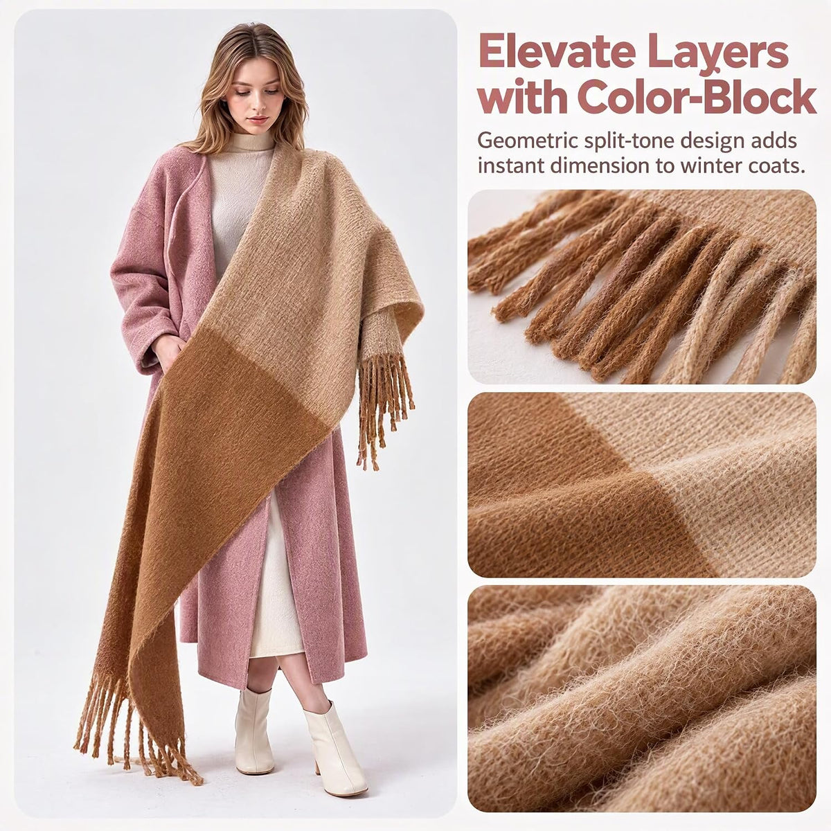 The Highland Chunky Scarf – Oversized Knit Wrap