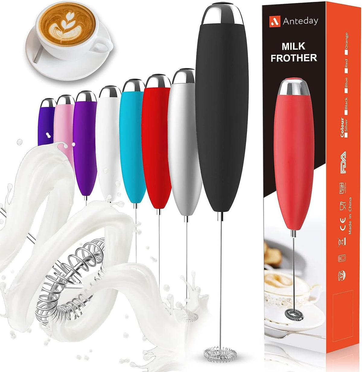 The Café Milk Frother – Handheld Foam Maker for Lattes & Matcha