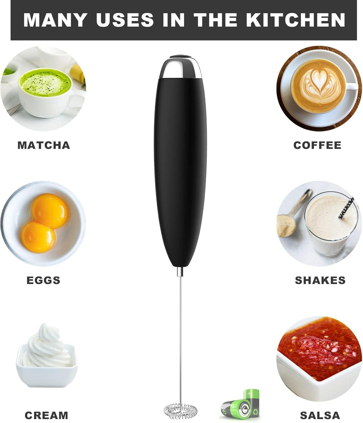 The Café Milk Frother – Handheld Foam Maker for Lattes & Matcha