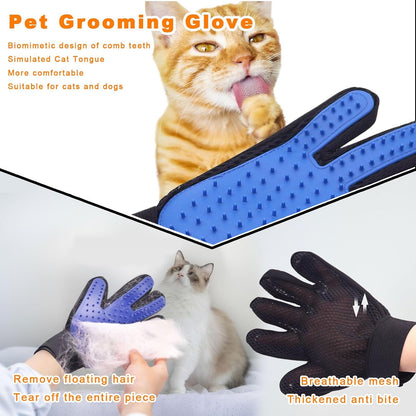 The Gentle Touch Grooming Kit – Pet Grooming Glove + Fur Remover Glove