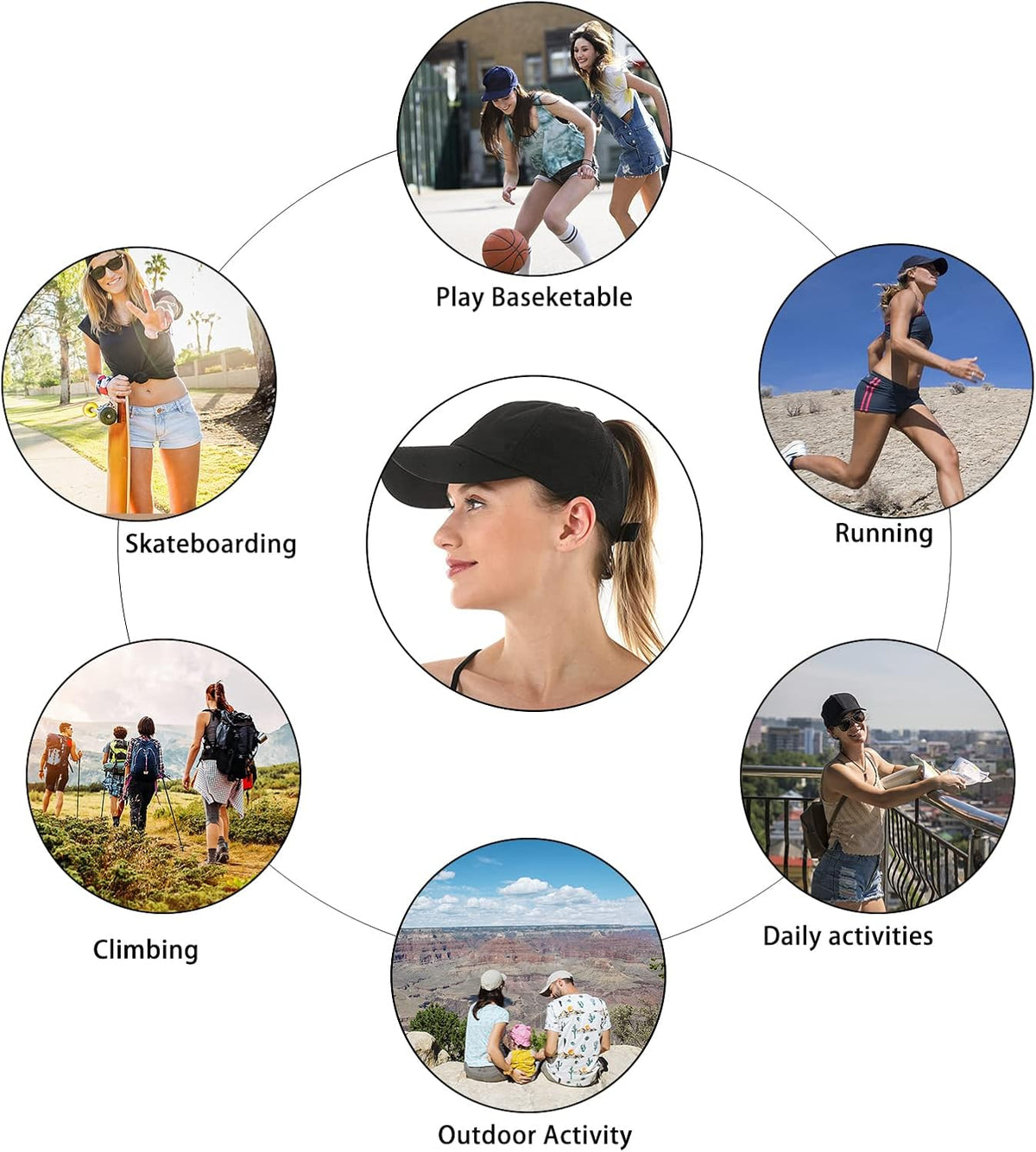 The Ponytail Ball Cap – Criss-Cross High Bun Baseball Hat