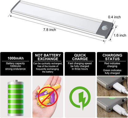 The Glow Motion-Sensor Cabinet Light – Rechargeable LED Bar