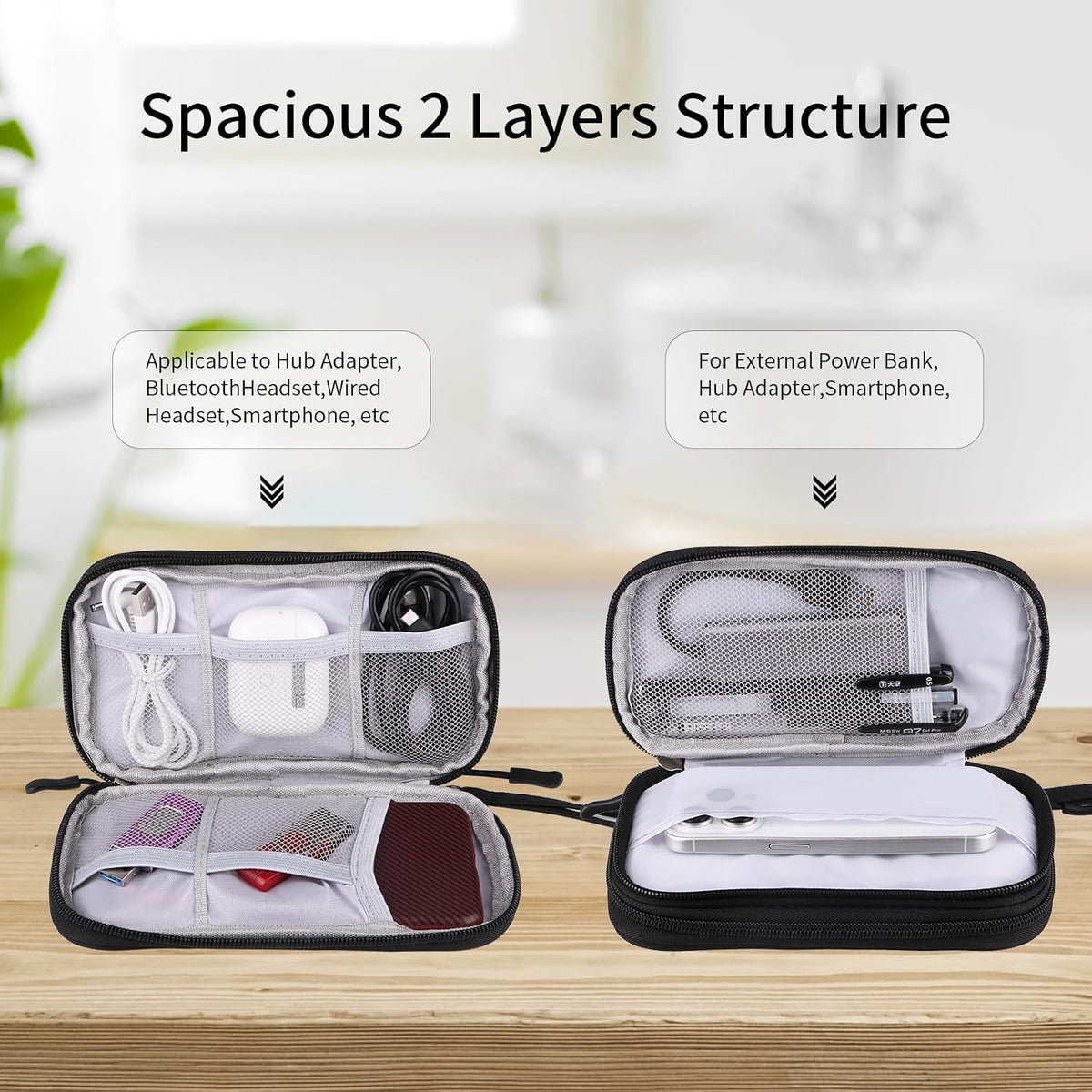 The Tidy Tech Organizer – Travel Cable & Charger Case