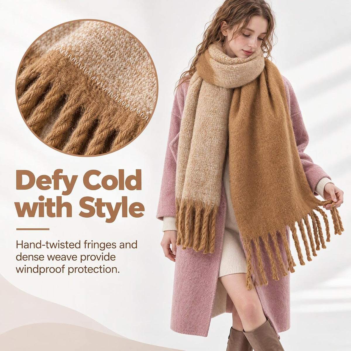 The Highland Chunky Scarf – Oversized Knit Wrap