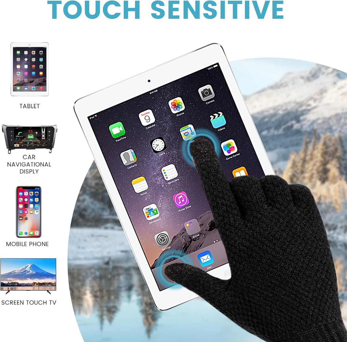 The Commuter Touchscreen Gloves – Thermal Knit Winter Gloves