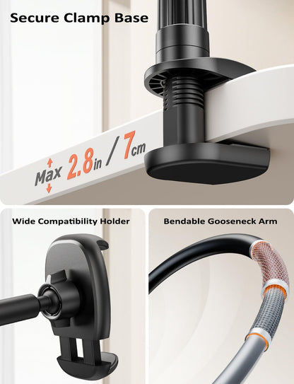 The Flex Gooseneck Phone Holder – Hands-Free Stand for Desk & Bed