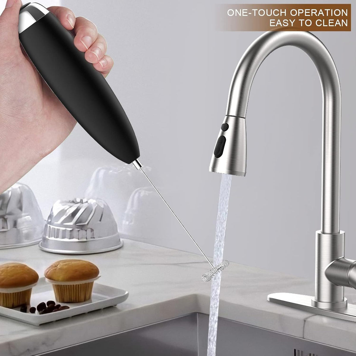 The Café Milk Frother – Handheld Foam Maker for Lattes & Matcha