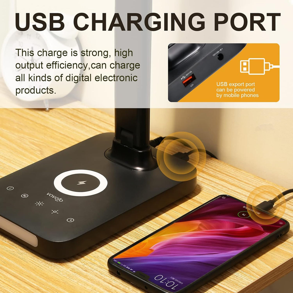The Focus LED Desk Lamp – Dimmable with USB Charging Port