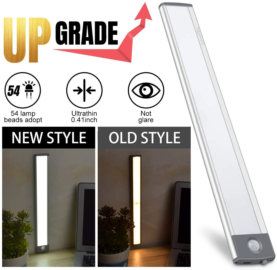 The Glow Motion-Sensor Cabinet Light – Rechargeable LED Bar