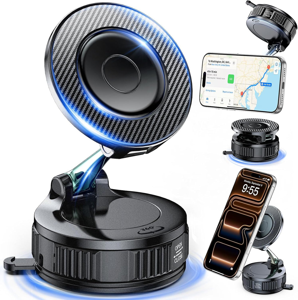 The Grip Magnetic Car Mount – Strong Magsafe-Compatible Phone Holder