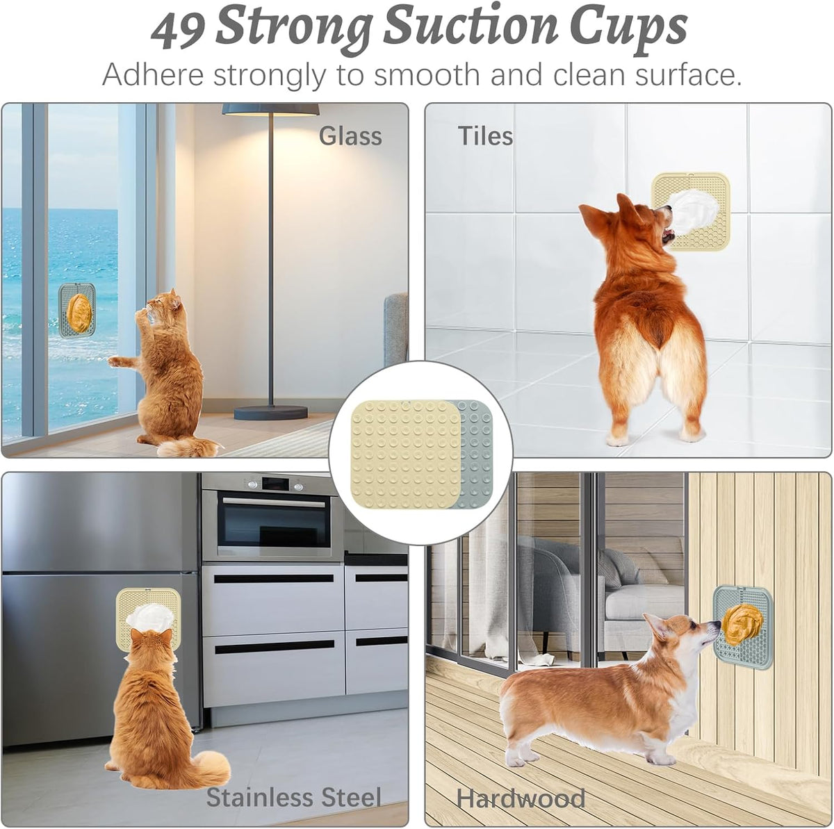 The Calm Lick Mat Set – 2 Suction Slow Feeders for Dogs & Cats