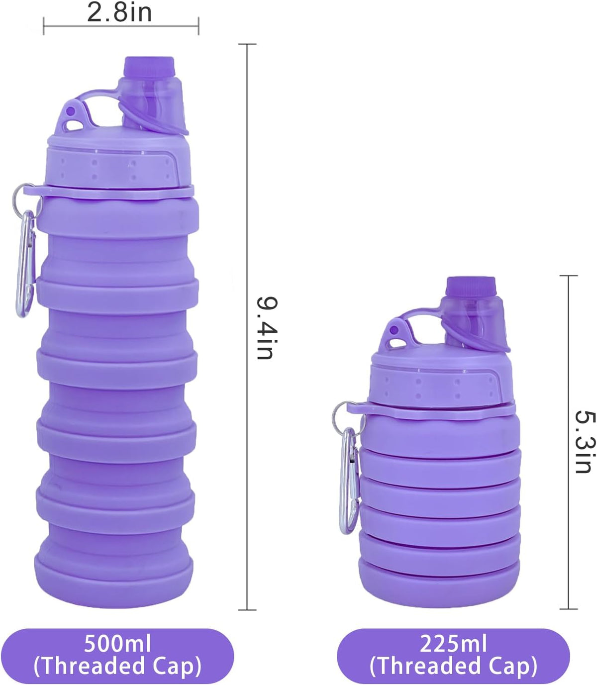 The Fold & Go Water Bottle – Collapsible Silicone Travel Bottle
