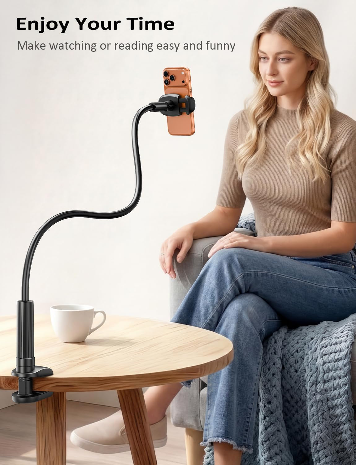 The Flex Gooseneck Phone Holder – Hands-Free Stand for Desk & Bed