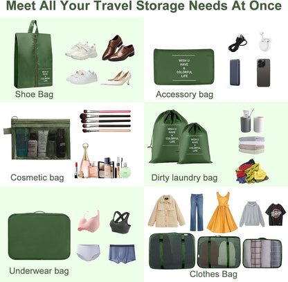 The Pack Light Cube Set – 10-Piece Luggage Organizers