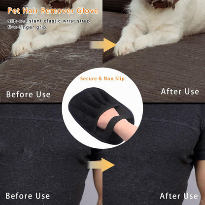 The Gentle Touch Grooming Kit – Pet Grooming Glove + Fur Remover Glove