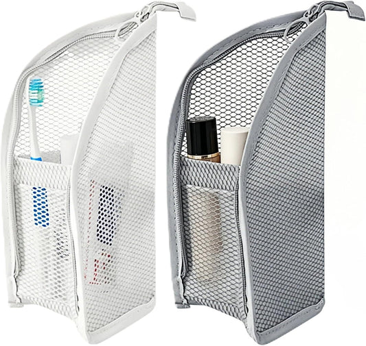 The Getaway Toiletry Bags – 2-Pack Clear Hanging Organizers