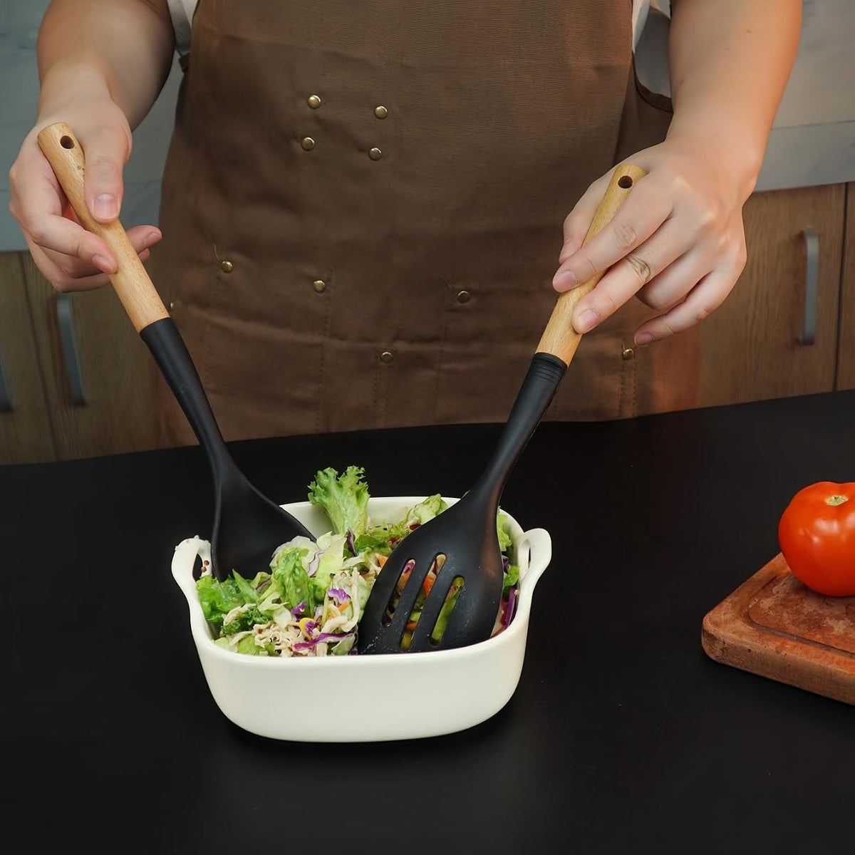 The Hearth Utensil Set – 4-Piece Silicone & Wood Spatulas