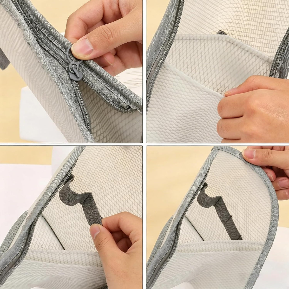 The Getaway Toiletry Bags – 2-Pack Clear Hanging Organizers
