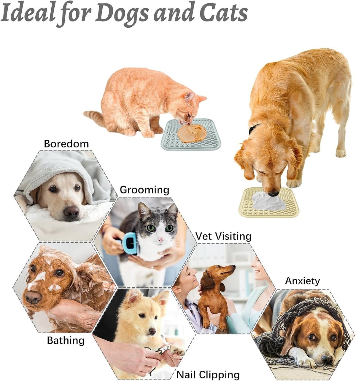 The Calm Lick Mat Set – 2 Suction Slow Feeders for Dogs & Cats