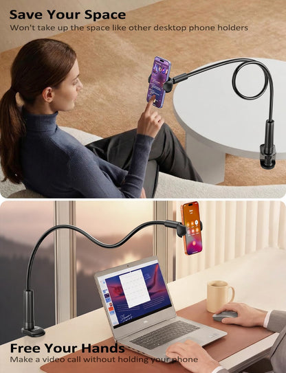 The Flex Gooseneck Phone Holder – Hands-Free Stand for Desk & Bed
