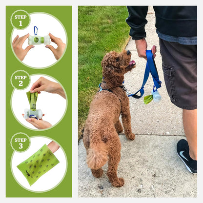 The Walk Ready Bag Dispenser – Leash Clip-On Holder with 15 Bags