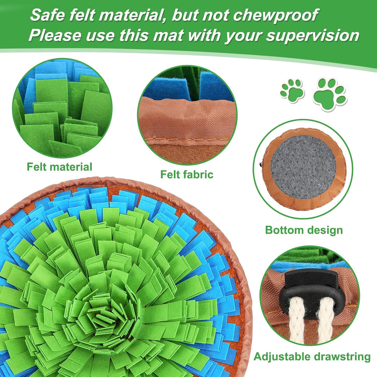 The Sniff & Seek Snuffle Mat – Nose Work Feeding Mat for Dogs