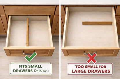 The Order Bamboo Drawer Dividers – Expandable 6-Pack