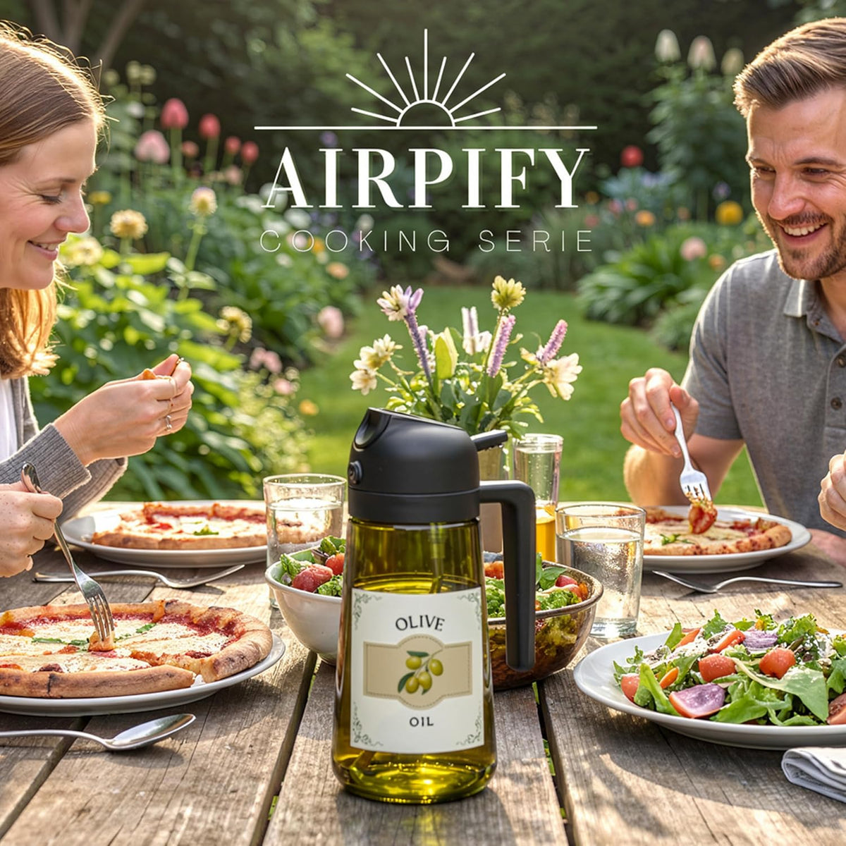 The Drizzle Glass Oil Sprayer – 2-In-1 Sprayer & Dispenser